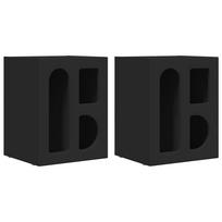 vidaXL Naktinis staliukas ELST 2 vnt. Juoda 40 x 35 x 50 cm