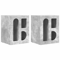 vidaXL Naktinis staliukas ELST 2 vnt. Betono pilka 40 x 35 x 50 cm