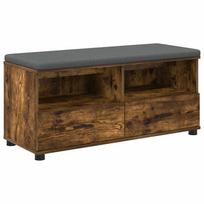 vidaXL Koridoriaus suolas Rūkytas Ąžuolas 100 x 38 x 46 cm