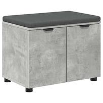 vidaXL Koridoriaus suolas su pagalve Betono Pilka 60 x 38 x 46 cm