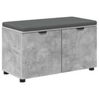 vidaXL Koridoriaus suolas su pagalve Betono Pilka 80 x 38 x 46 cm