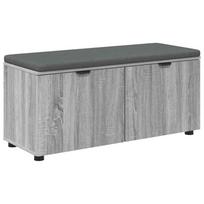 vidaXL Koridoriaus suolas su pagalve Pilka Sonoma 100 x 38 x 46 cm