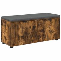 vidaXL Koridoriaus suolas su pagalve Rūkytas Ąžuolas 100 x 38 x 46 cm