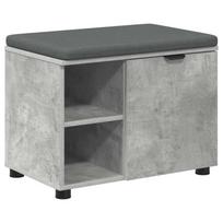 vidaXL Koridoriaus suolas su pagalve Betono Pilka 60 x 38 x 46 cm