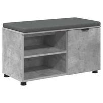vidaXL Koridoriaus suolas su pagalve Betono Pilka 80 x 38 x 46 cm