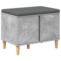 vidaXL Koridoriaus suolas su pagalve Betono Pilka 60 x 38 x 46 cm