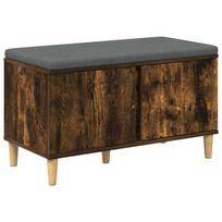 vidaXL Koridoriaus suolas su pagalve Rūkytas Ąžuolas 80 x 38 x 46 cm