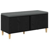 vidaXL Koridoriaus suolas su pagalve Juodas Ąžuolas 100 x 38 x 46 cm