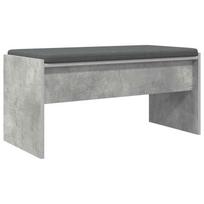 vidaXL Koridoriaus suolas su pagalve Betono pilka 83 x 38 x 40 cm