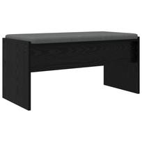 vidaXL Koridoriaus suolas su pagalve Juodas ąžuolas 83 x 38 x 40 cm