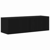 vidaXL TV sieninė spintelė 98 x 31 x 29,5 cm Juoda Apdirbta mediena
