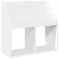 vidaXL Vaikų knygų lentyna Aukštai blizganti balta 72,5 x 29,5 x 69 cm
