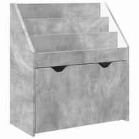 vidaXL Vaikų knygų lentyna su stalčių Betono pilka 60 x 29,5 x 69 cm