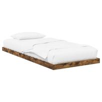 vidaXL Grindų lovos rėmas Rūkyta ąžuolas 80 x 200 cm Apdirbta mediena