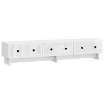 vidaXL Televizoriaus spintelė 147 x 34,5 x 30 cm Itin blizgi balta