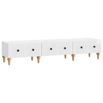 vidaXL Televizoriaus spintelė Itin blizgi balta 147 x 34,5 x 30 cm