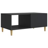vidaXL Kavos staliukas Juoda 90 x 50 x 40 cm Apdirbta mediena