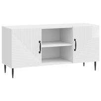 vidaXL Televizoriaus spintelė Itin blizgi balta 102 x 34,5 x 50 cm
