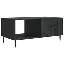 vidaXL Kavos staliukas Juoda 90 x 50 x 40 cm Apdirbta mediena