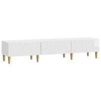 vidaXL Televizoriaus spintelė 147 x 34,5 x 30 cm Itin blizgi balta