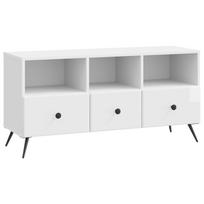 vidaXL Televizoriaus spintelė Itin blizgi balta 102 x 34,5 x 50 cm