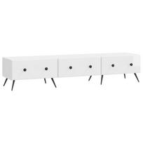 vidaXL Televizoriaus spintelė Itin blizgi balta 147 x 34,5 x 30 cm