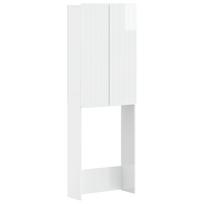 vidaXL Tualeto spintelė ZWOLLE Itin blizgi balta 66 x 25,5 x 190 cm