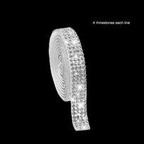 Cirkono deimanto lipdukas Lipnus kristalinis juostelės apdailos juosta Automobilio telefono dekoracija Menai amatai Aksesuarai Kristalas 4 rhinestones 1cm white