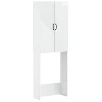 vidaXL Tualeto spintelė HAARLEM Itin blizgi balta 66 x 25,5 x 190 cm