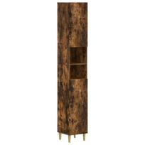 vidaXL Vonios spintelė su atvira lentyna DELFT Dūminio ąžuolo