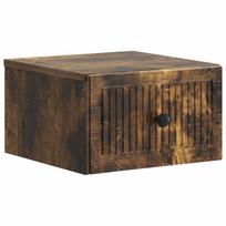 vidaXL Sieninis naktinis staliukas Dūminio ąžuolo 33 x 34,5 x 20 cm