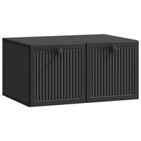 vidaXL Sieninė TV spintelė Juoda 59,5 x 41 x 30 cm Apdirbta mediena