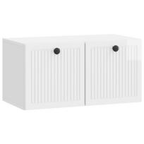 vidaXL Sieninė TV spintelė Itin blizgi balta 59,5 x 31 x 30 cm