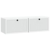 vidaXL Sieninė TV spintelė Balta 98 x 31 x 30 cm Apdirbta mediena