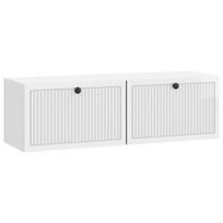 vidaXL Sieninė TV spintelė Itin blizgi balta 98 x 31 x 30 cm