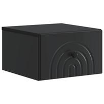 vidaXL Sieninis naktinis staliukas su stalčių Juoda 33 x 34,5 x 20 cm