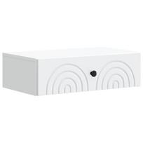 vidaXL Sieninis šoninis staliukas Balta 59 x 34,5 x 17 cm