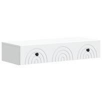 vidaXL Sieninis šoninis staliukas Balta 87,5 x 34,5 x 17 cm