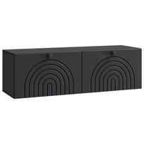 vidaXL Sieninė TV spintelė Juoda 98 x 31 x 30 cm Apdirbta mediena