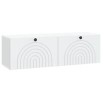 vidaXL Sieninė TV spintelė Balta 98 x 31 x 30 cm Apdirbta mediena