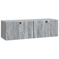 vidaXL Sieninė TV spintelė Pilka sonoma ąžuolo 98 x 31 x 30 cm