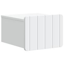 vidaXL Sieninis naktinis staliukas su stalčių Balta 33 x 34,5 x 24 cm