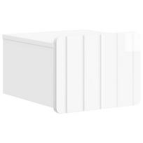 vidaXL Sieninis naktinis staliukas Itin blizgi balta 33 x 34,5 x 24 cm