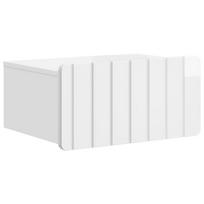 vidaXL Sieninis naktinis staliukas Itin blizgi balta 49 x 34,5 x 24 cm