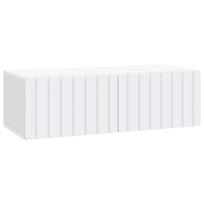 vidaXL Sieninė TV spintelė 98 x 41 x 30 cm Balta Apdirbta mediena