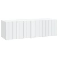 vidaXL Sieninė TV spintelė 98 x 31 x 30 cm Balta Apdirbta mediena