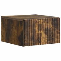 vidaXL Sieninis naktinis staliukas Dūminio ąžuolo 33 x 34,5 x 20 cm