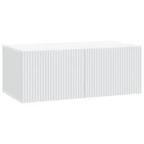 vidaXL Sieninė TV spintelė Balta 78,5 x 41 x 30 cm Apdirbta mediena