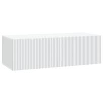 vidaXL Sieninė TV spintelė Balta 98 x 41 x 30 cm Apdirbta mediena