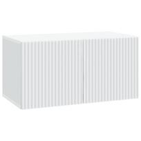 vidaXL Sieninė TV spintelė Balta 59,5 x 31 x 30 cm Apdirbta mediena